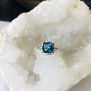 London Blue Topaz Solitaire Ring